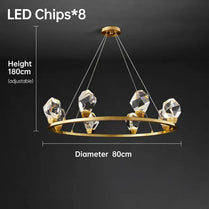 Luxury living room chandelier modern atmosphere full copper ice Ling dining room bedroom lamps Nordic crystal lamps by Zhongsan | Souqify