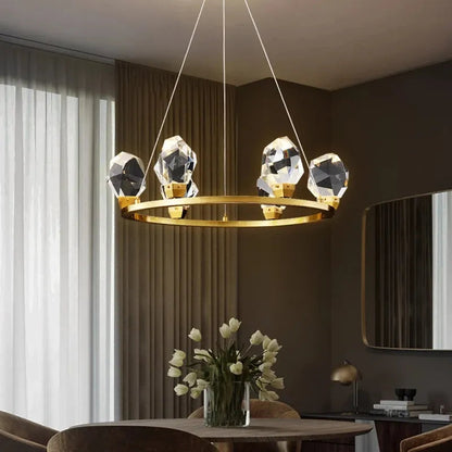 Luxury living room chandelier modern atmosphere full copper ice Ling dining room bedroom lamps Nordic crystal lamps by Zhongsan | Souqify