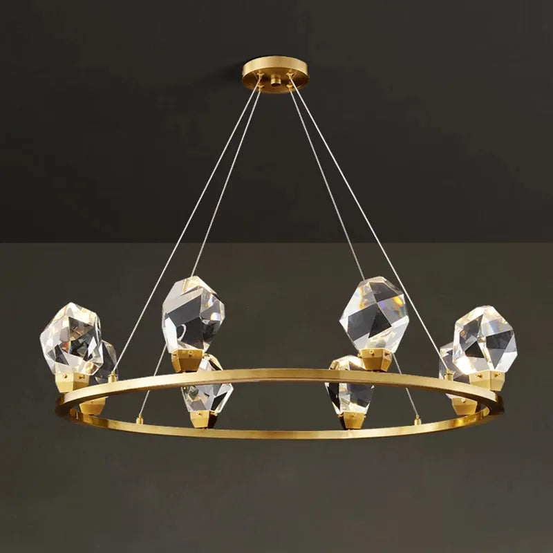Luxury living room chandelier modern atmosphere full copper ice Ling dining room bedroom lamps Nordic crystal lamps by Zhongsan | Souqify