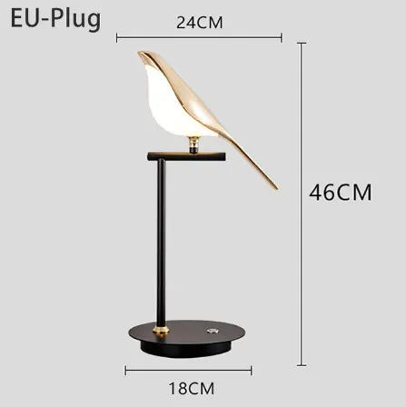 Magpie Bird Lamp LED Wall Lamp Bedroom Bedside Parlor Background Wall Decoration Wall Sconce Indoor Lighting Nordic Style Art by Zhongsan | Souqify