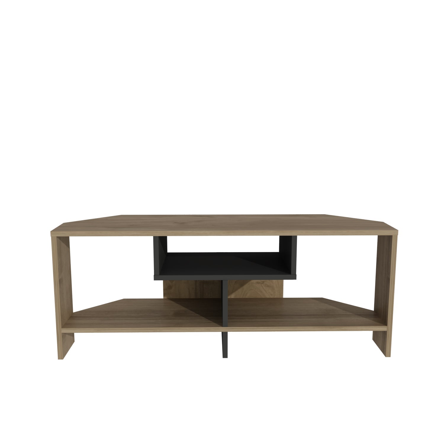 Maldiv Corner TV Unit - Walnut Black by DECOROTIKA | Souqify