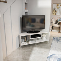 Maldiv Corner TV Unit - White by DECOROTIKA | Souqify