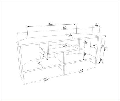 Maldiv Corner TV Unit - White by DECOROTIKA | Souqify