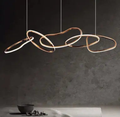 Manufacturer Custom Led Chandelier Ceiling Mounted Lighting Gold Circle Modern Led Chandelier Pendant Light by Zhongsan | Souqify