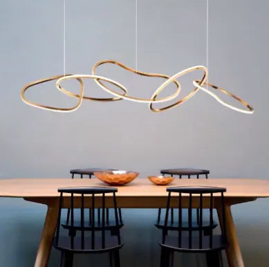 Manufacturer Custom Led Chandelier Ceiling Mounted Lighting Gold Circle Modern Led Chandelier Pendant Light by Zhongsan | Souqify