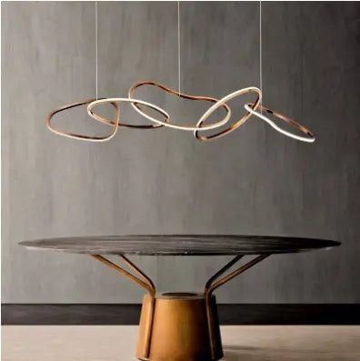 Manufacturer Custom Led Chandelier Ceiling Mounted Lighting Gold Circle Modern Led Chandelier Pendant Light by Zhongsan | Souqify