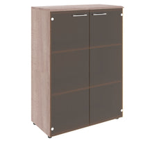 MEDIUM HEIGHT CABINET, MADE IN E1 LAMINATE CHIPBOARD, WITH GLASS SWING DOOR by Treejar | Souqify