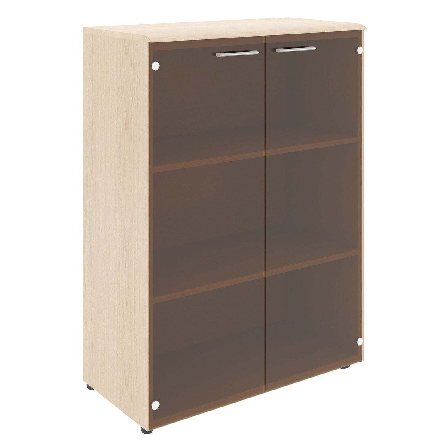 MEDIUM HEIGHT CABINET, MADE IN E1 LAMINATE CHIPBOARD, WITH GLASS SWING DOOR by Treejar | Souqify