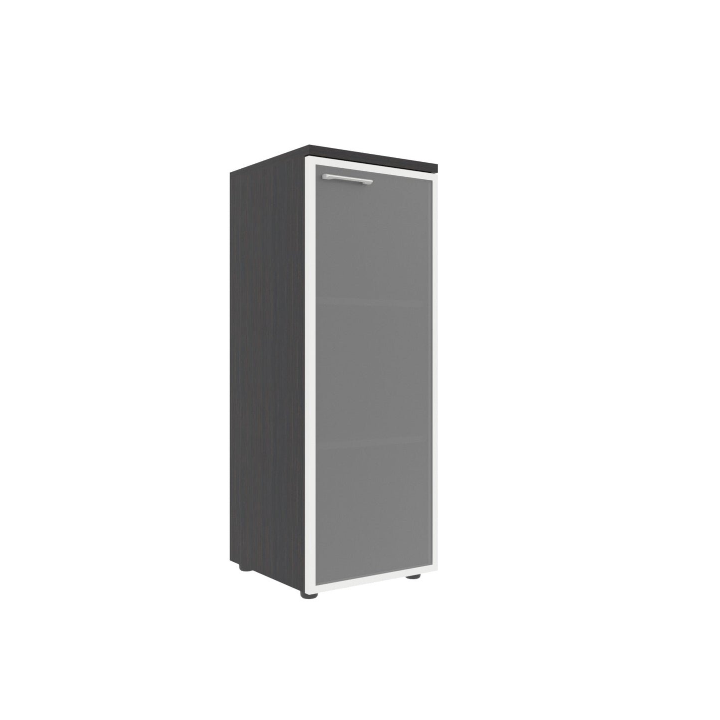 MEDIUM HEIGHT CABINET, MADE IN E1 LAMINATE CHIPBOARD, WITH GLASS SWING DOOR by Treejar | Souqify