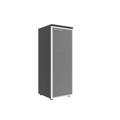 MEDIUM HEIGHT CABINET, MADE IN E1 LAMINATE CHIPBOARD, WITH GLASS SWING DOOR by Treejar | Souqify