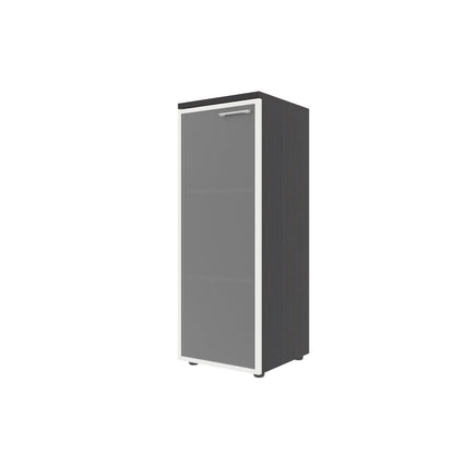 MEDIUM HEIGHT CABINET, MADE IN E1 LAMINATE CHIPBOARD, WITH GLASS SWING DOOR by Treejar | Souqify