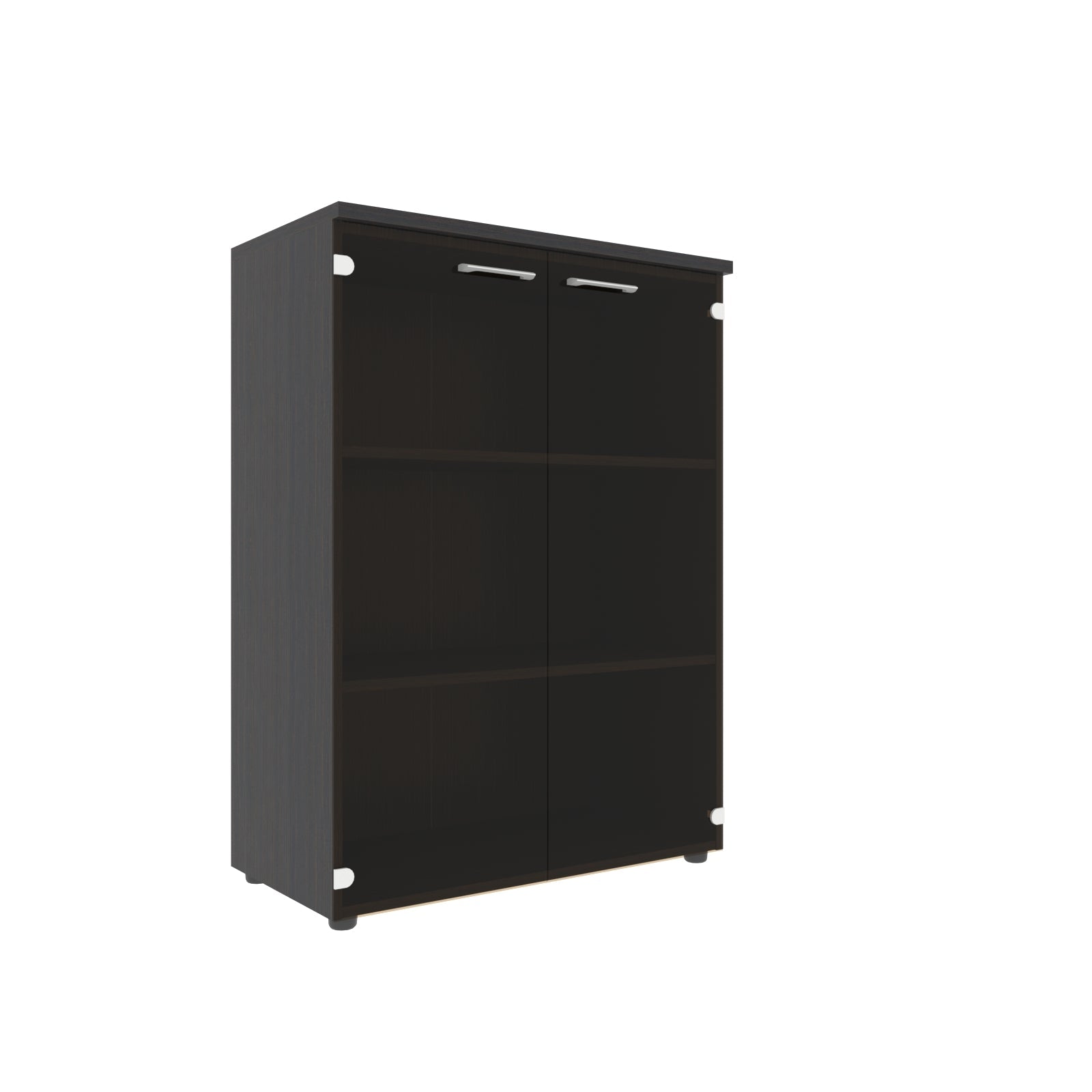 MEDIUM HEIGHT CABINET, MADE IN E1 LAMINATE CHIPBOARD, WITH GLASS SWING DOOR by Treejar | Souqify