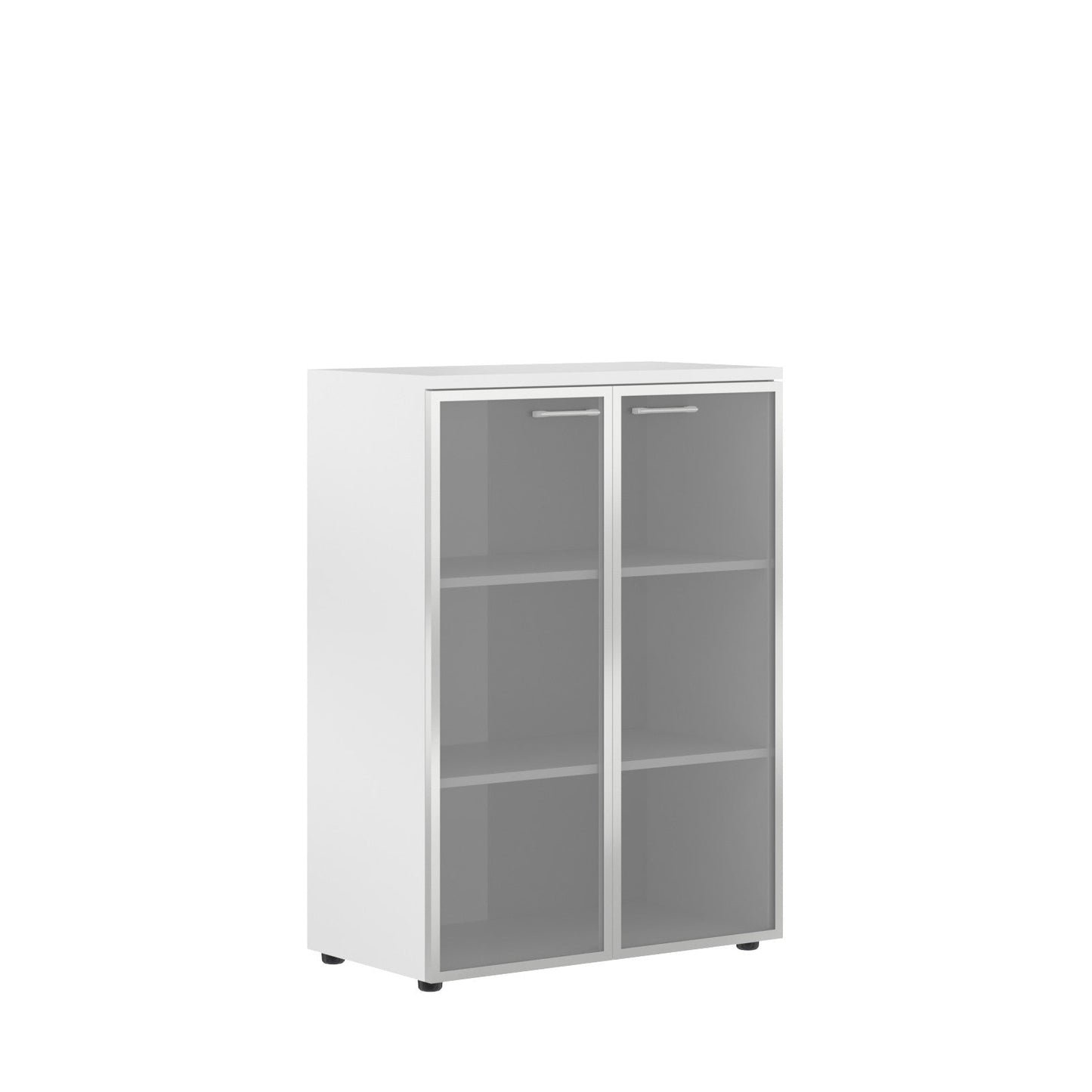 MEDIUM HEIGHT CABINET, MADE IN E1 LAMINATE CHIPBOARD, WITH GLASS SWING DOOR by Treejar | Souqify