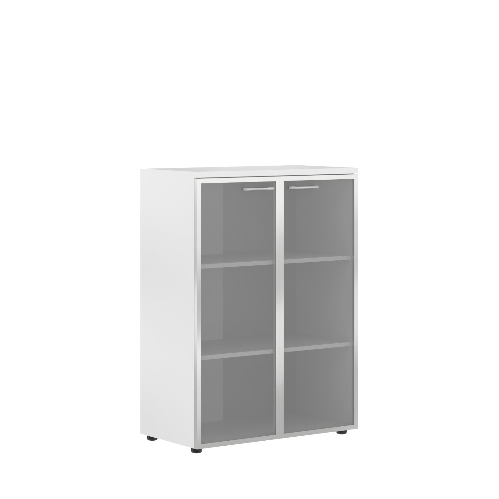 MEDIUM HEIGHT CABINET, MADE IN E1 LAMINATE CHIPBOARD, WITH GLASS SWING DOOR by Treejar | Souqify