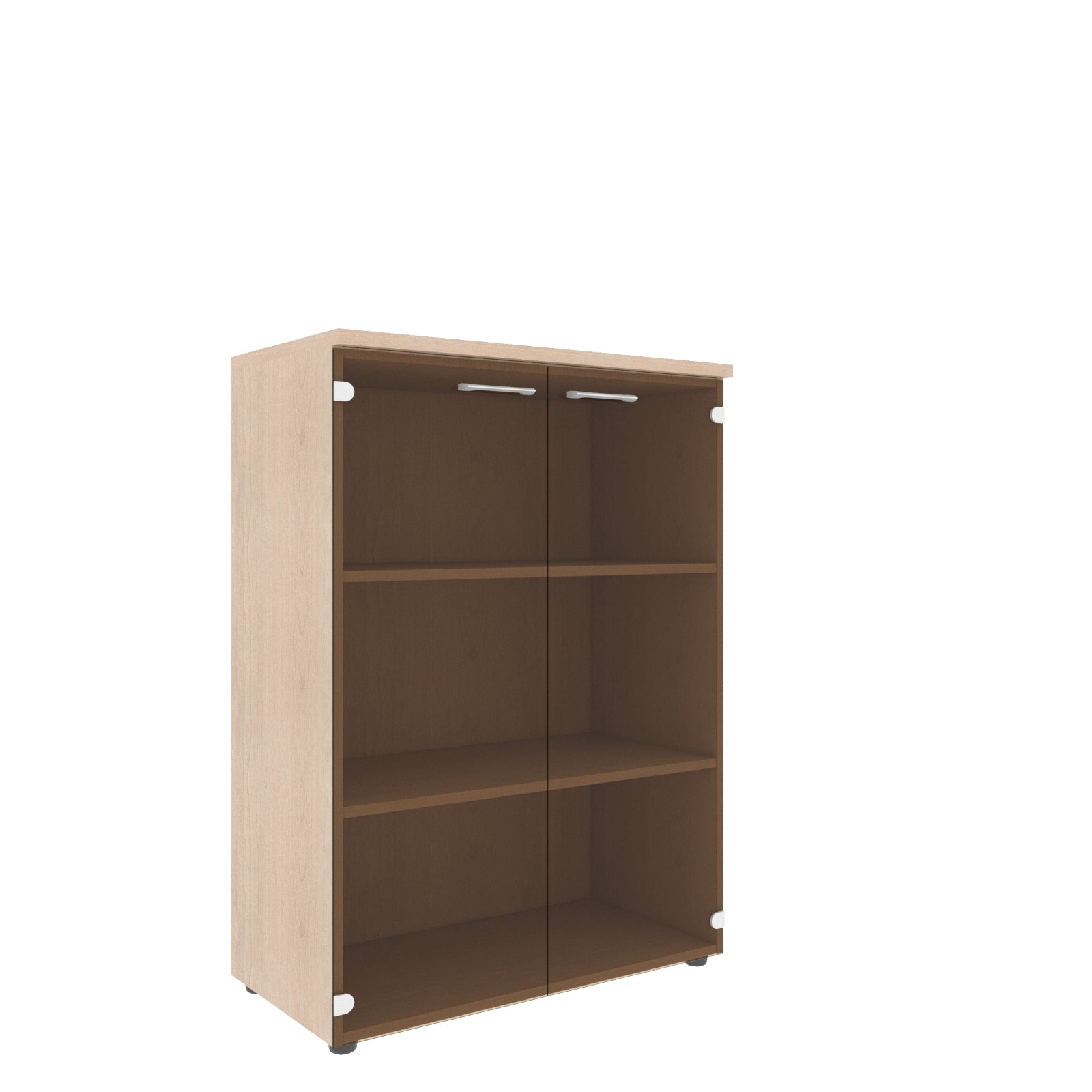 MEDIUM HEIGHT CABINET, MADE IN E1 LAMINATE CHIPBOARD, WITH GLASS SWING DOOR by Treejar | Souqify