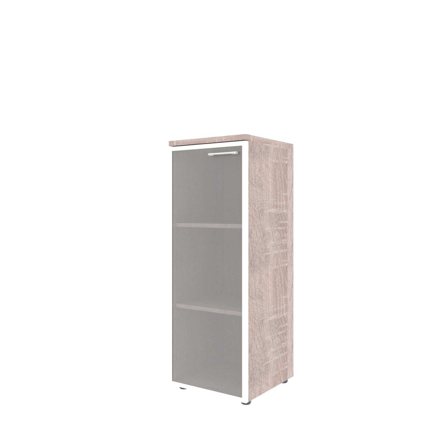 MEDIUM HEIGHT CABINET, MADE IN E1 LAMINATE CHIPBOARD, WITH GLASS SWING DOOR by Treejar | Souqify