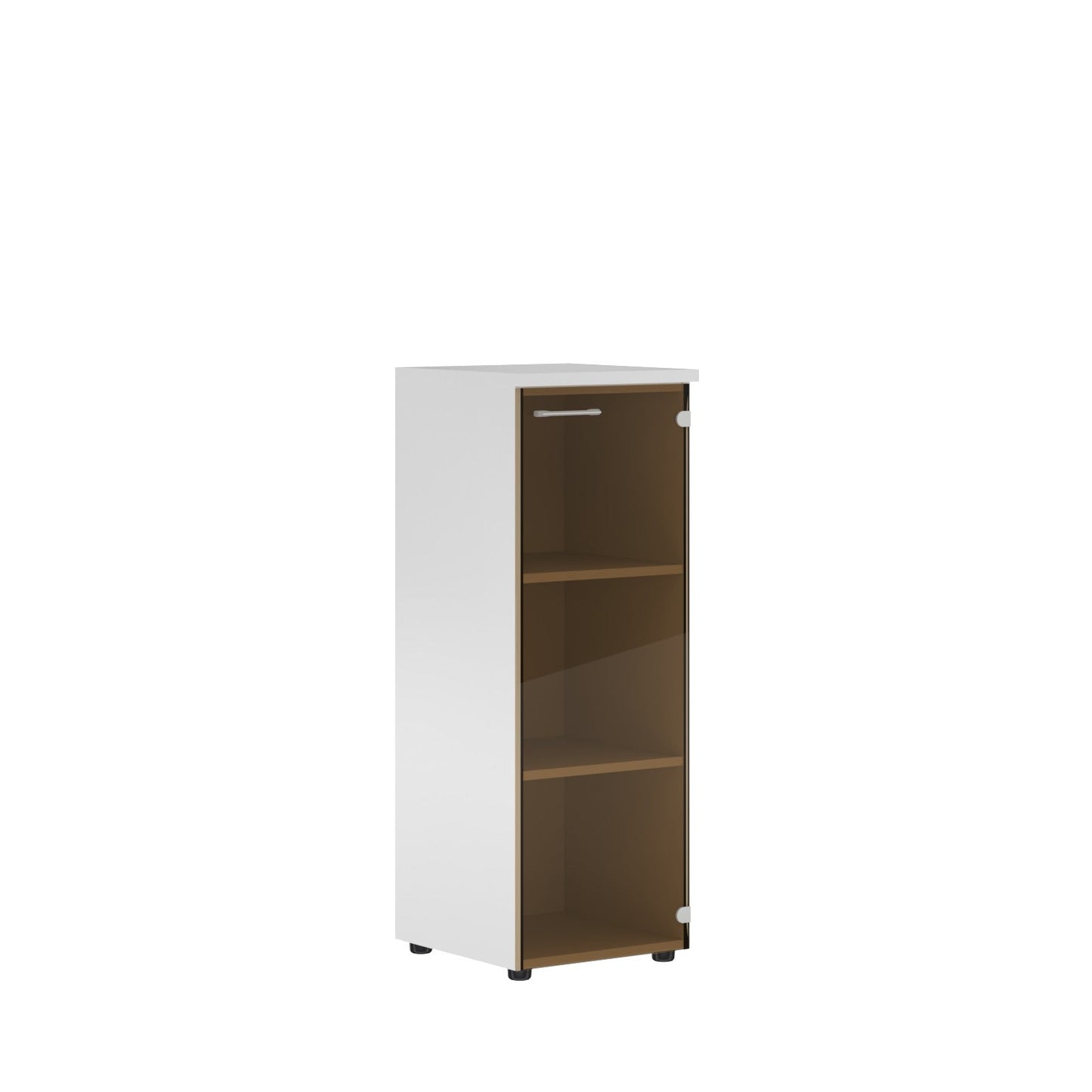 MEDIUM HEIGHT CABINET, MADE IN E1 LAMINATE CHIPBOARD, WITH GLASS SWING DOOR by Treejar | Souqify