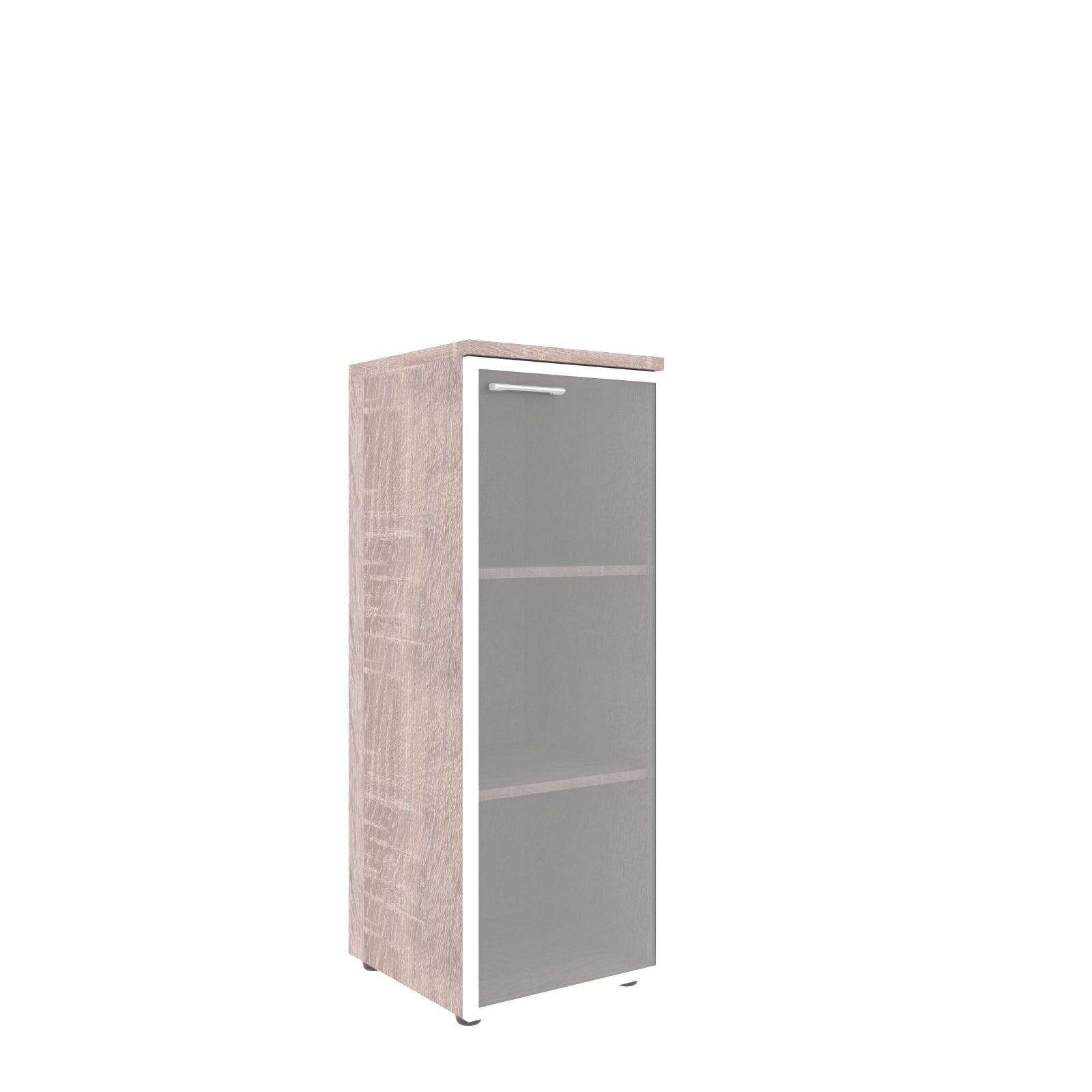 MEDIUM HEIGHT CABINET, MADE IN E1 LAMINATE CHIPBOARD, WITH GLASS SWING DOOR by Treejar | Souqify