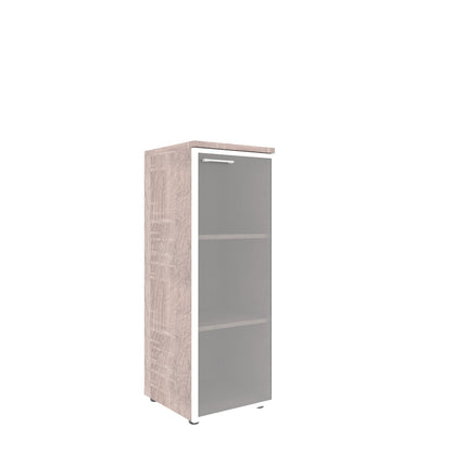 MEDIUM HEIGHT CABINET, MADE IN E1 LAMINATE CHIPBOARD, WITH GLASS SWING DOOR by Treejar | Souqify
