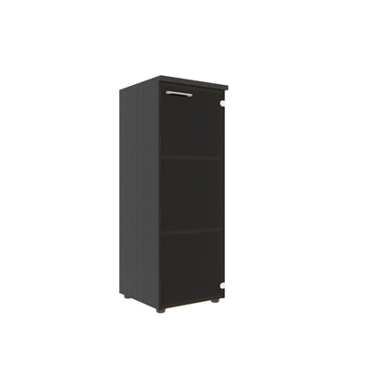 MEDIUM HEIGHT CABINET, MADE IN E1 LAMINATE CHIPBOARD, WITH GLASS SWING DOOR by Treejar | Souqify