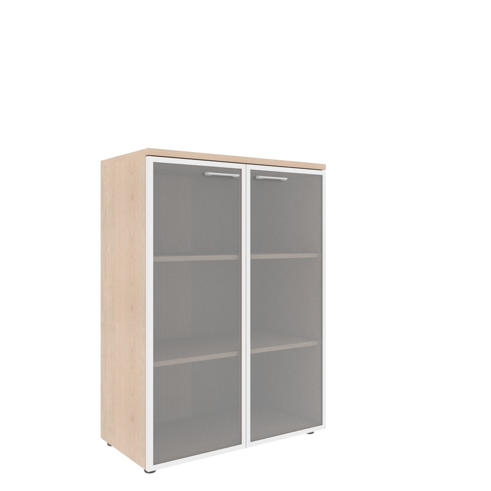 MEDIUM HEIGHT CABINET, MADE IN E1 LAMINATE CHIPBOARD, WITH GLASS SWING DOOR by Treejar | Souqify