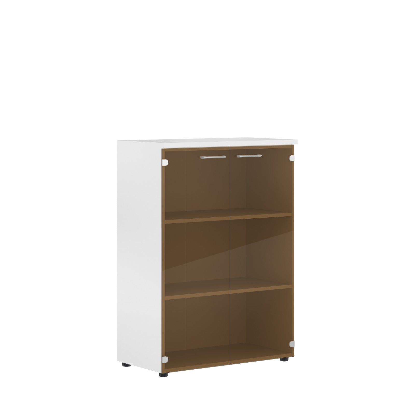 MEDIUM HEIGHT CABINET, MADE IN E1 LAMINATE CHIPBOARD, WITH GLASS SWING DOOR by Treejar | Souqify