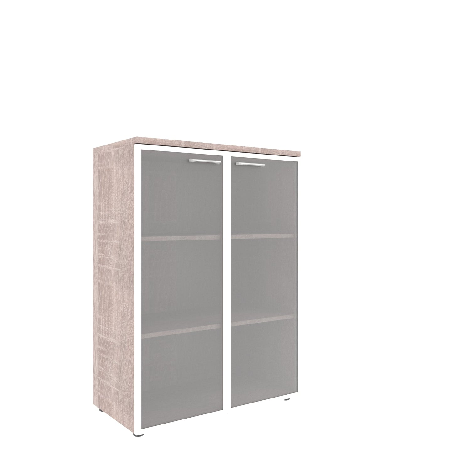 MEDIUM HEIGHT CABINET, MADE IN E1 LAMINATE CHIPBOARD, WITH GLASS SWING DOOR by Treejar | Souqify