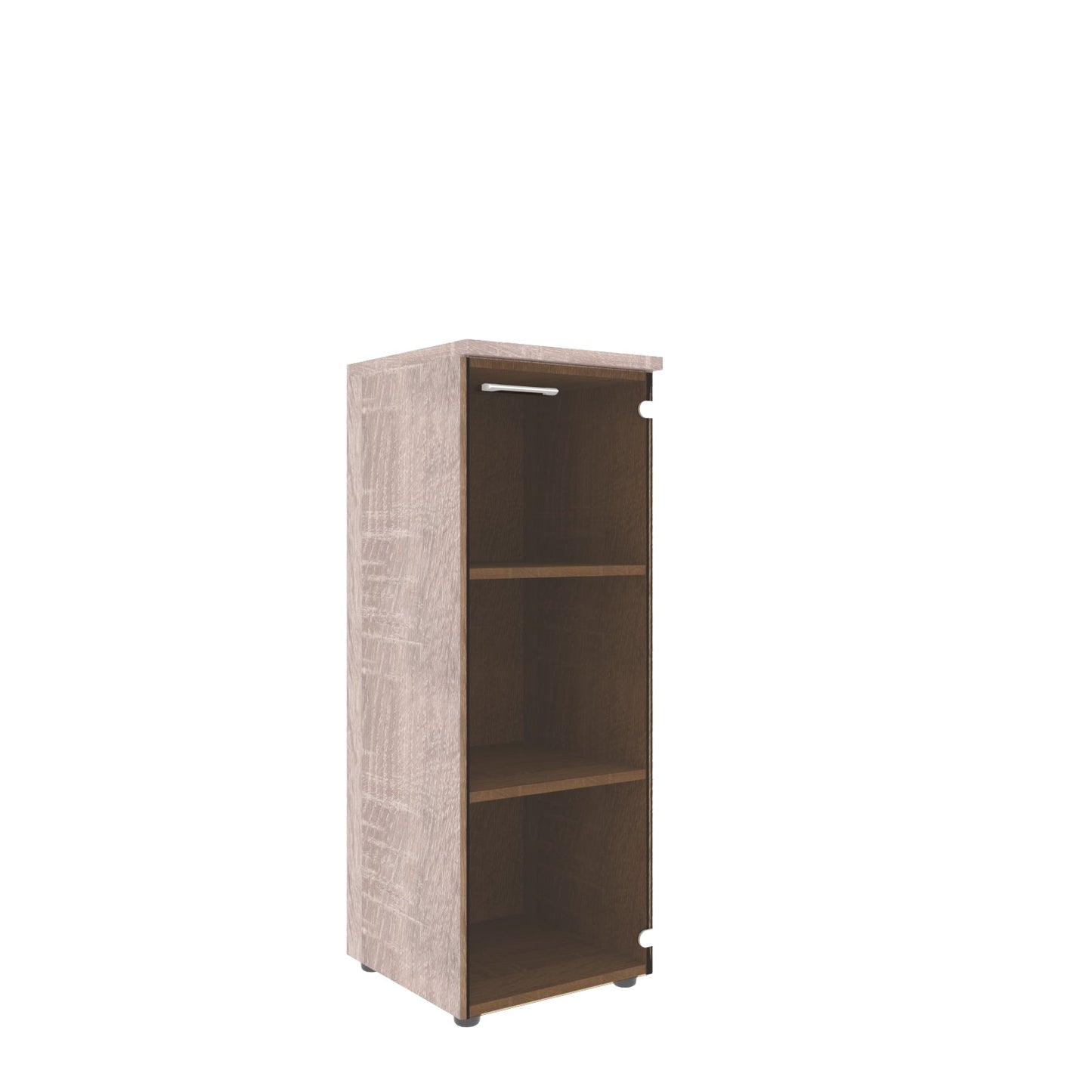 MEDIUM HEIGHT CABINET, MADE IN E1 LAMINATE CHIPBOARD, WITH GLASS SWING DOOR by Treejar | Souqify