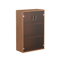 MEDIUM HEIGHT CABINET, MADE IN E1 LAMINATE CHIPBOARD, WITH GLASS SWING DOORS by Treejar | Souqify