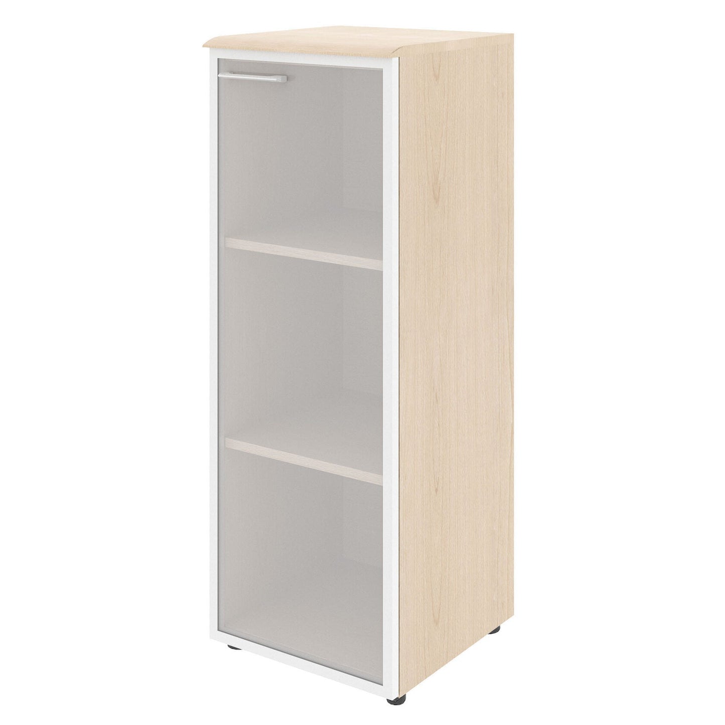MEDIUM HEIGHT CABINET MADE IN E1 LAMINATE CHIPBOARD WITH GLASS SWING DOORS by Treejar | Souqify