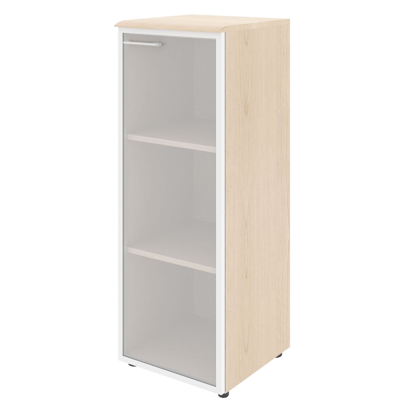 MEDIUM HEIGHT CABINET MADE IN E1 LAMINATE CHIPBOARD WITH GLASS SWING DOORS by Treejar | Souqify