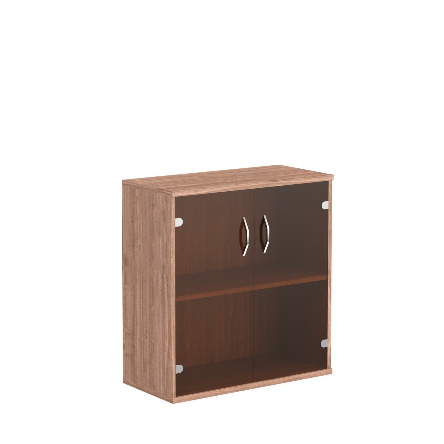 MEDIUM HEIGHT CABINET, MADE IN E1 LAMINATE CHIPBOARD, WITH GLASS SWING DOORS by Treejar | Souqify