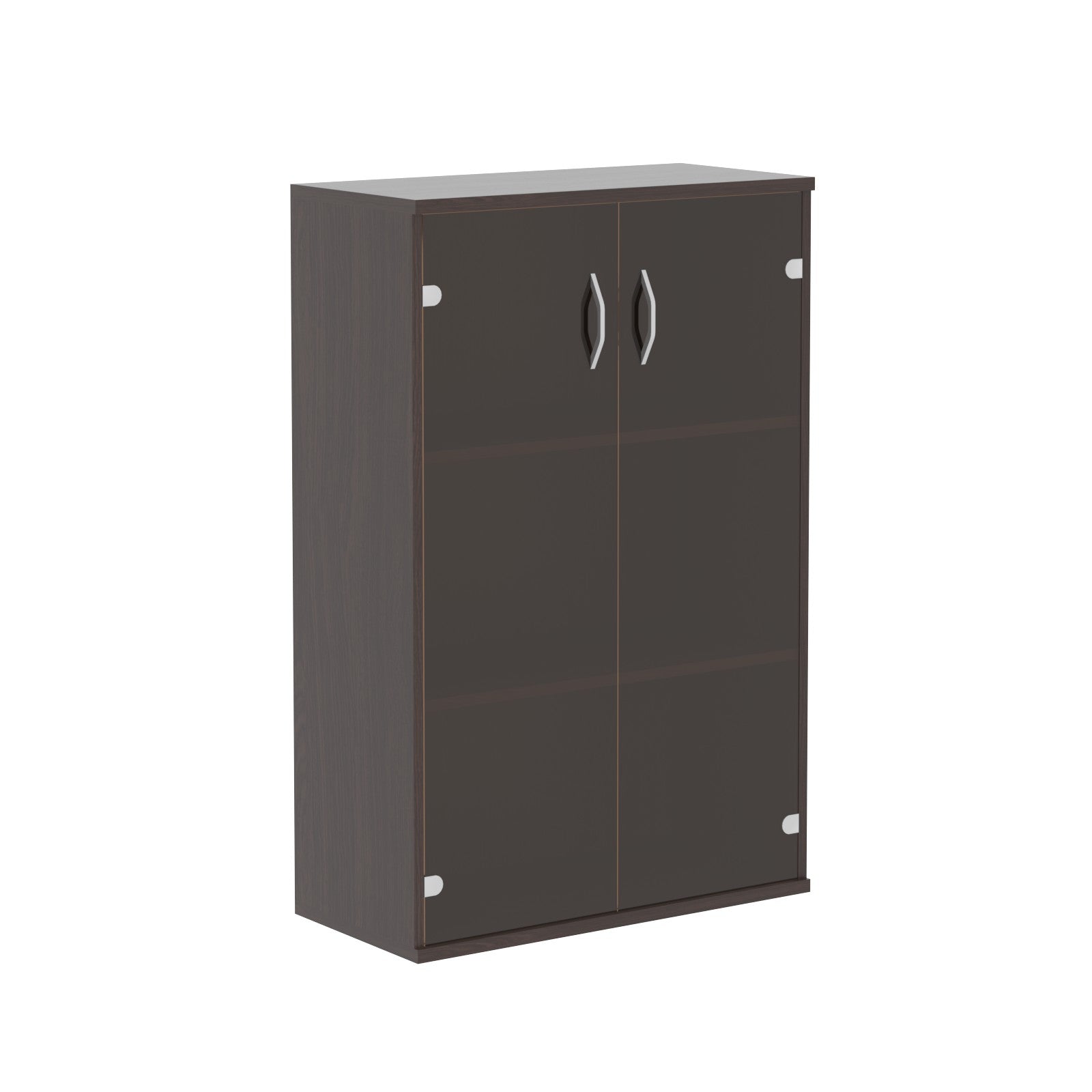 MEDIUM HEIGHT CABINET, MADE IN E1 LAMINATE CHIPBOARD, WITH GLASS SWING DOORS by Treejar | Souqify