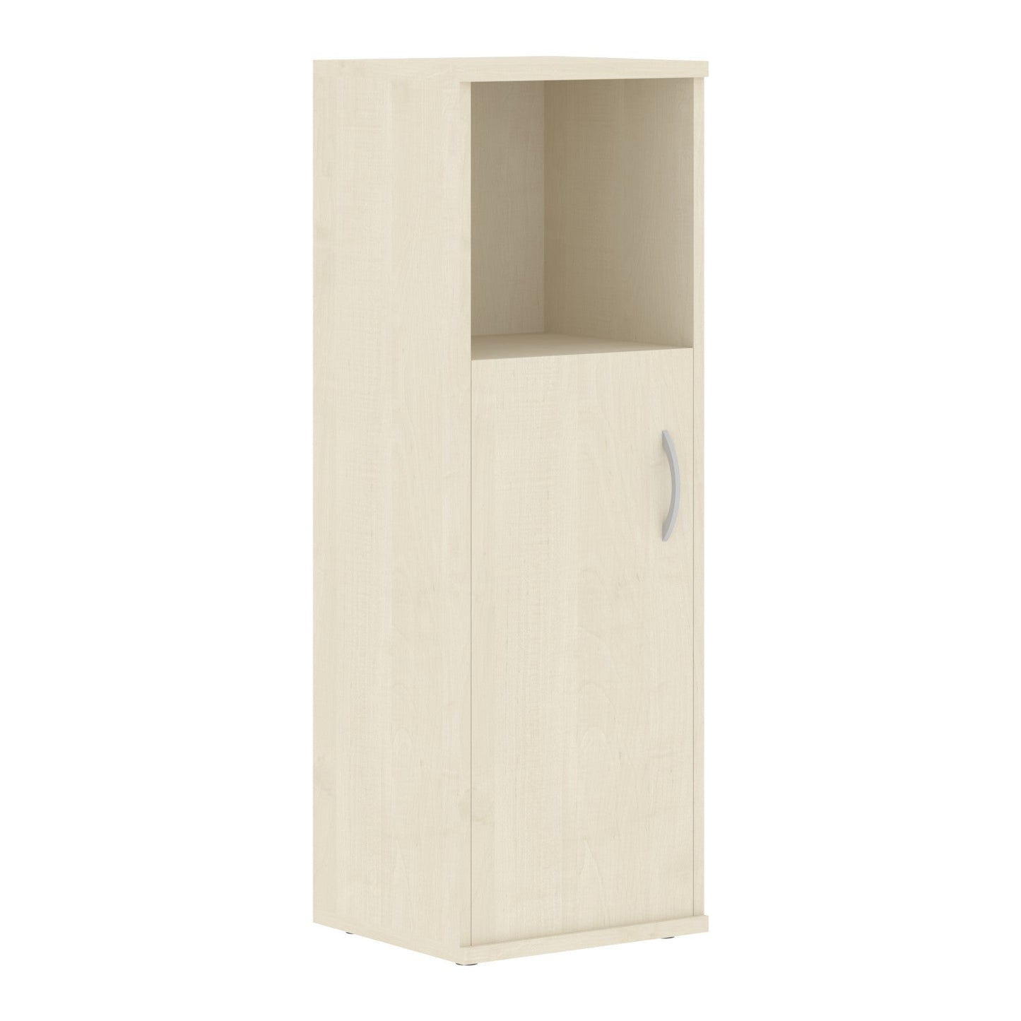 MEDIUM HEIGHT CABINET, MADE IN E1 LAMINATE CHIPBOARD, WITH OPEN SHELF AND WOODEN SWING DOOR by Treejar | Souqify