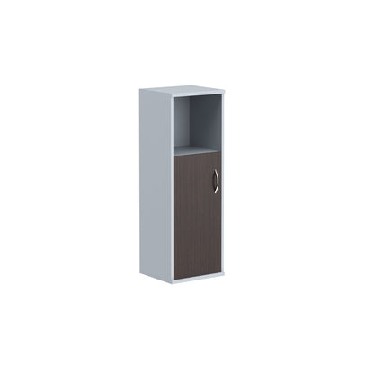 MEDIUM HEIGHT CABINET, MADE IN E1 LAMINATE CHIPBOARD, WITH OPEN SHELF AND WOODEN SWING DOOR by Treejar | Souqify