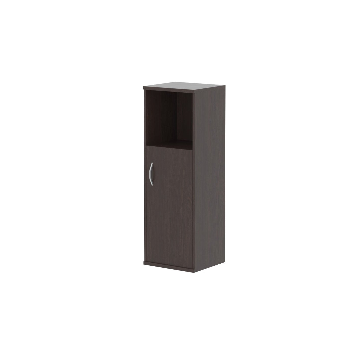 MEDIUM HEIGHT CABINET, MADE IN E1 LAMINATE CHIPBOARD, WITH OPEN SHELF AND WOODEN SWING DOOR by Treejar | Souqify