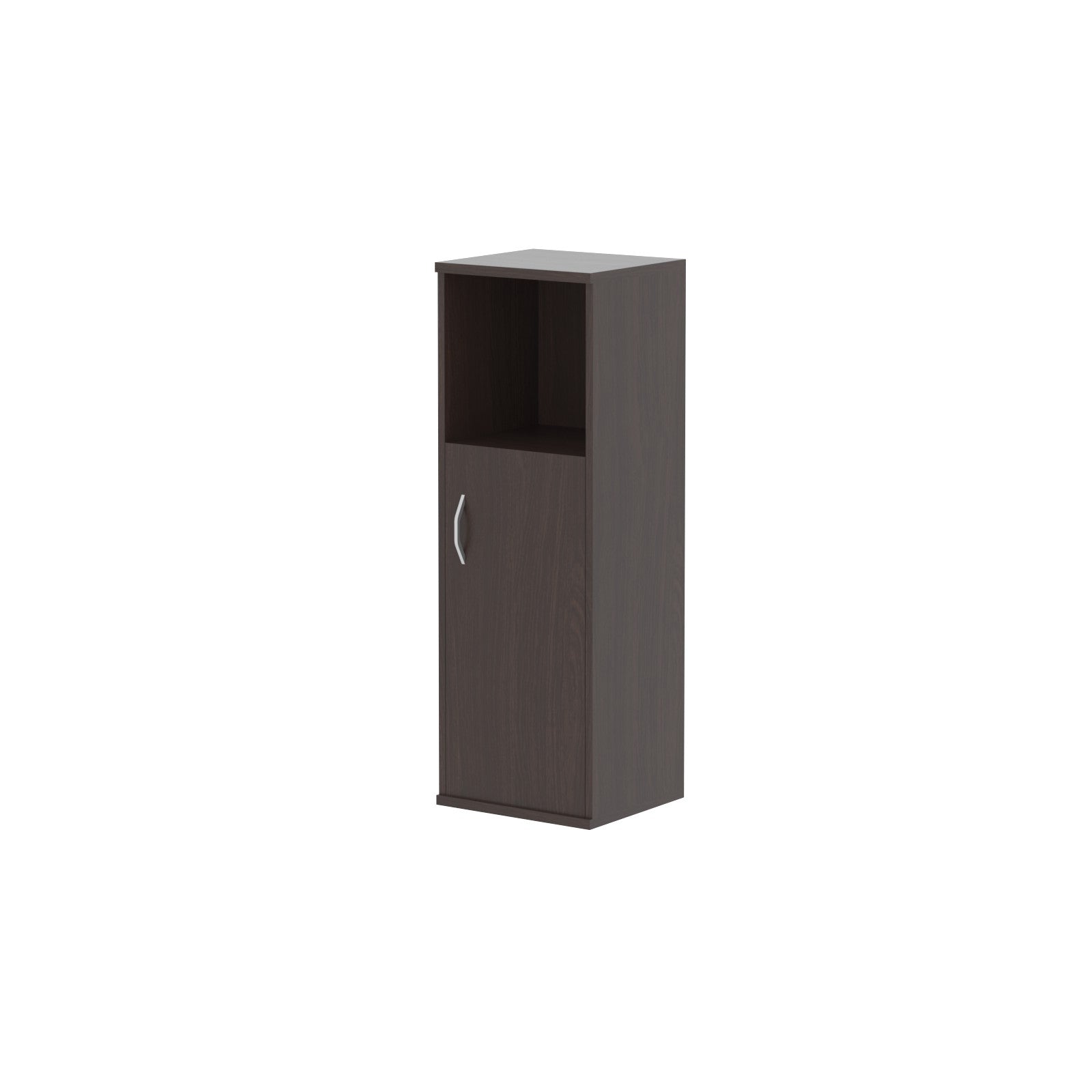 MEDIUM HEIGHT CABINET, MADE IN E1 LAMINATE CHIPBOARD, WITH OPEN SHELF AND WOODEN SWING DOOR by Treejar | Souqify