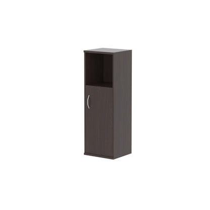 MEDIUM HEIGHT CABINET, MADE IN E1 LAMINATE CHIPBOARD, WITH OPEN SHELF AND WOODEN SWING DOOR by Treejar | Souqify