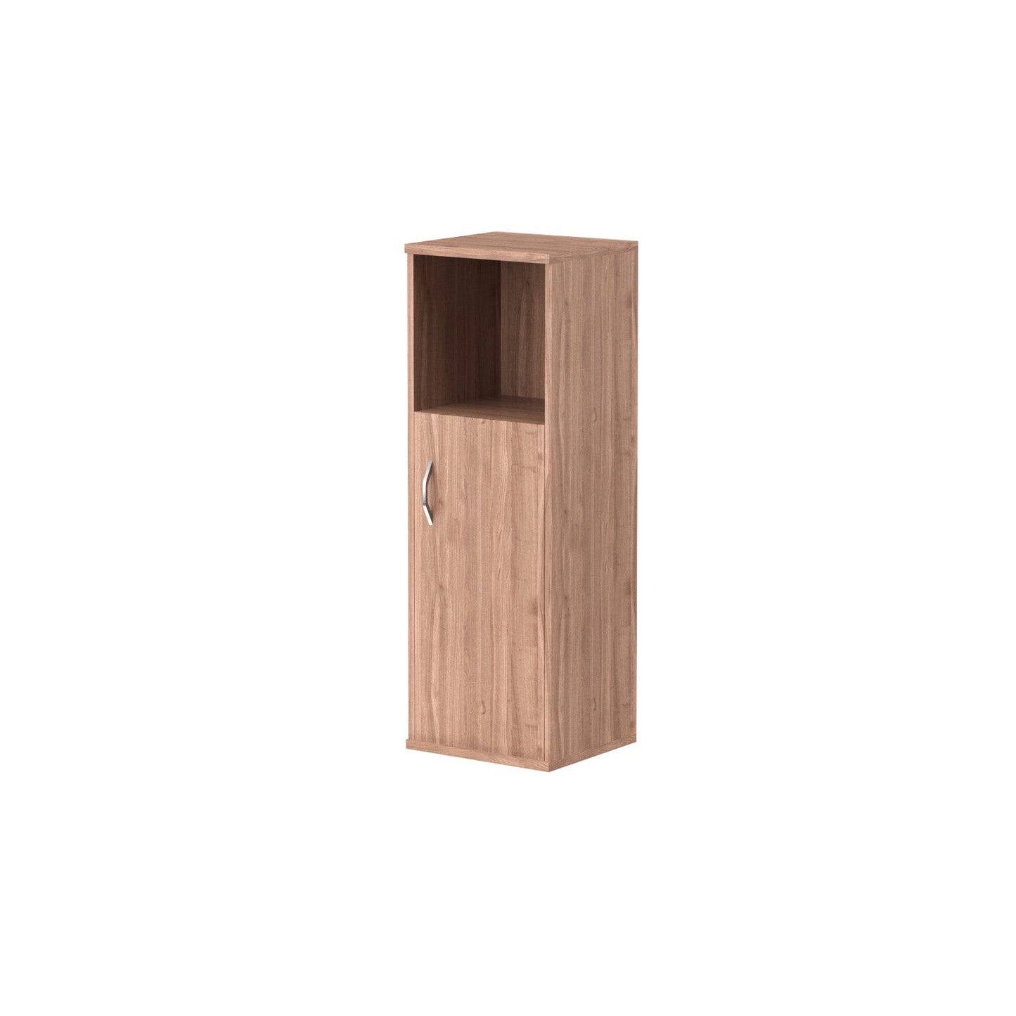 MEDIUM HEIGHT CABINET, MADE IN E1 LAMINATE CHIPBOARD, WITH OPEN SHELF AND WOODEN SWING DOOR by Treejar | Souqify