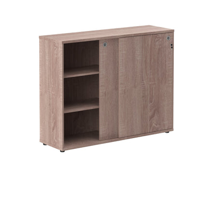 MEDIUM HEIGHT CABINET, MADE IN E1 LAMINATE CHIPBOARD, WITH WOODEN SLIDE DOORS by Treejar | Souqify