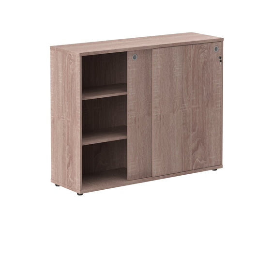 MEDIUM HEIGHT CABINET, MADE IN E1 LAMINATE CHIPBOARD, WITH WOODEN SLIDE DOORS by Treejar | Souqify