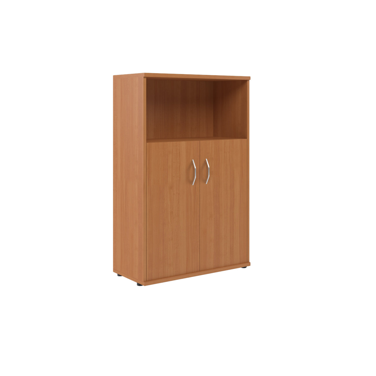 MEDIUM HEIGHT CABINET, MADE IN E1 LAMINATE CHIPBOARD, WITH WOODEN SWING DOOR AND OPEN SHELF by Treejar | Souqify