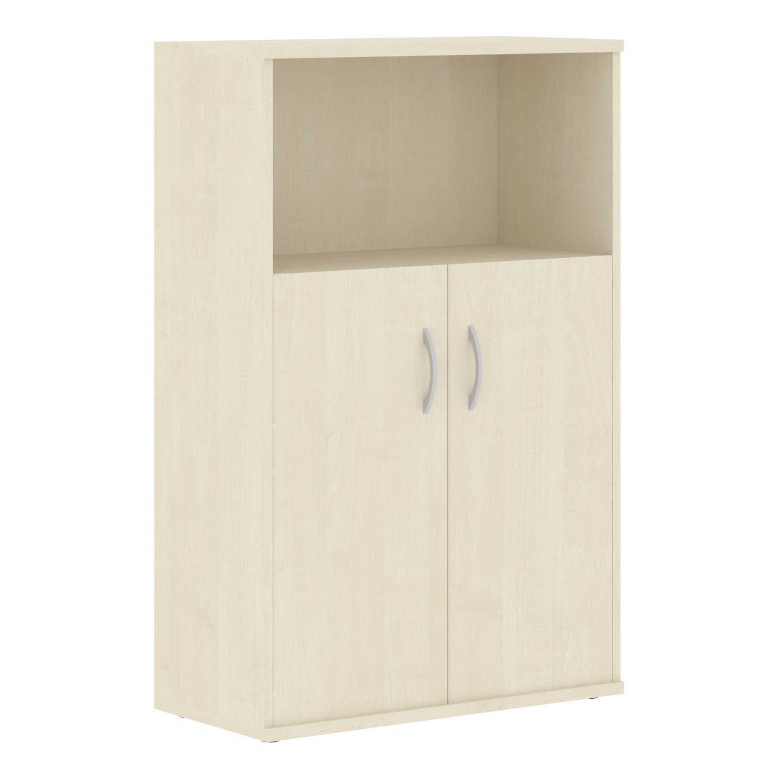 MEDIUM HEIGHT CABINET, MADE IN E1 LAMINATE CHIPBOARD, WITH WOODEN SWING DOOR AND OPEN SHELF by Treejar | Souqify