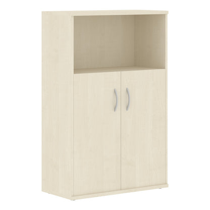 MEDIUM HEIGHT CABINET, MADE IN E1 LAMINATE CHIPBOARD, WITH WOODEN SWING DOOR AND OPEN SHELF by Treejar | Souqify