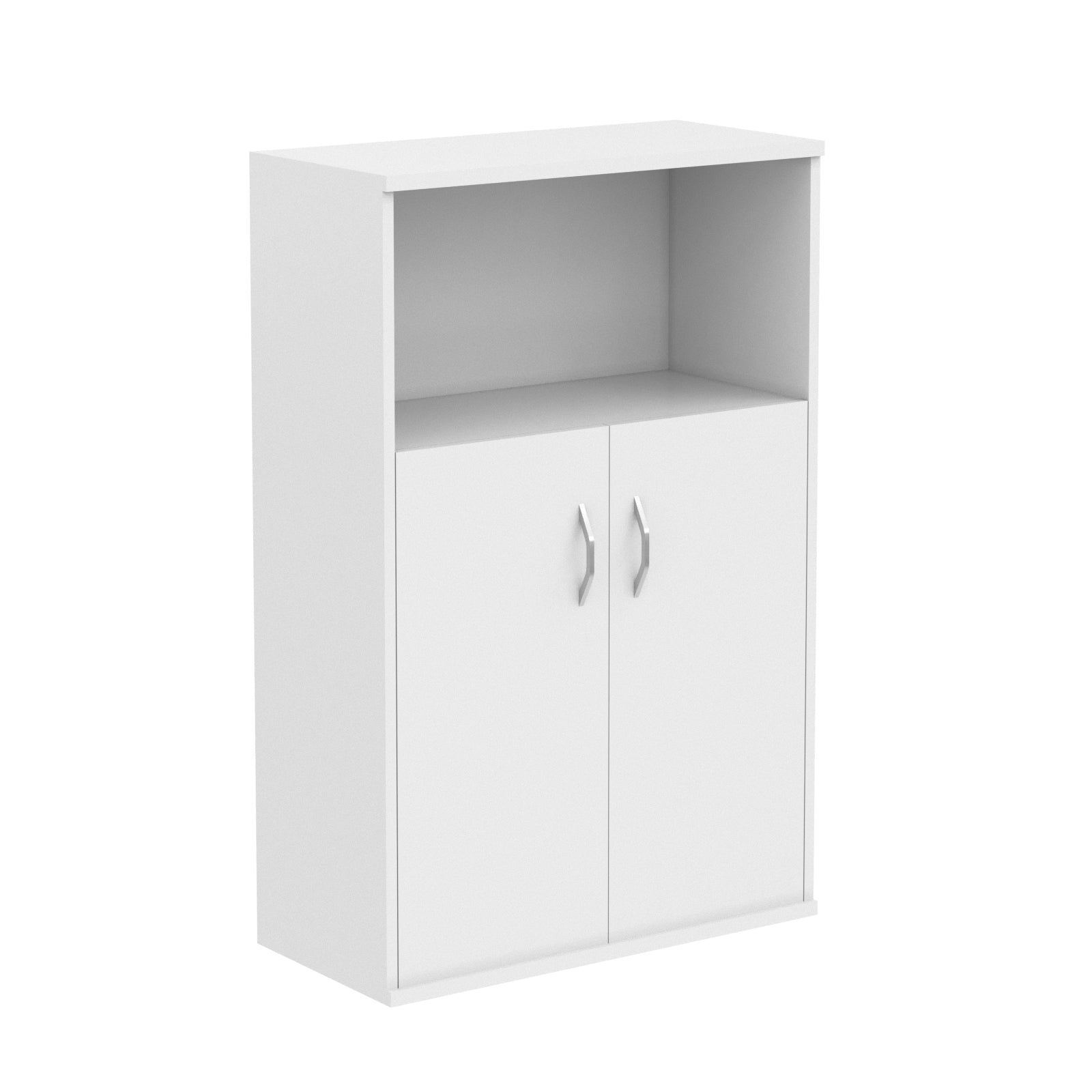 MEDIUM HEIGHT CABINET, MADE IN E1 LAMINATE CHIPBOARD, WITH WOODEN SWING DOOR AND OPEN SHELF by Treejar | Souqify