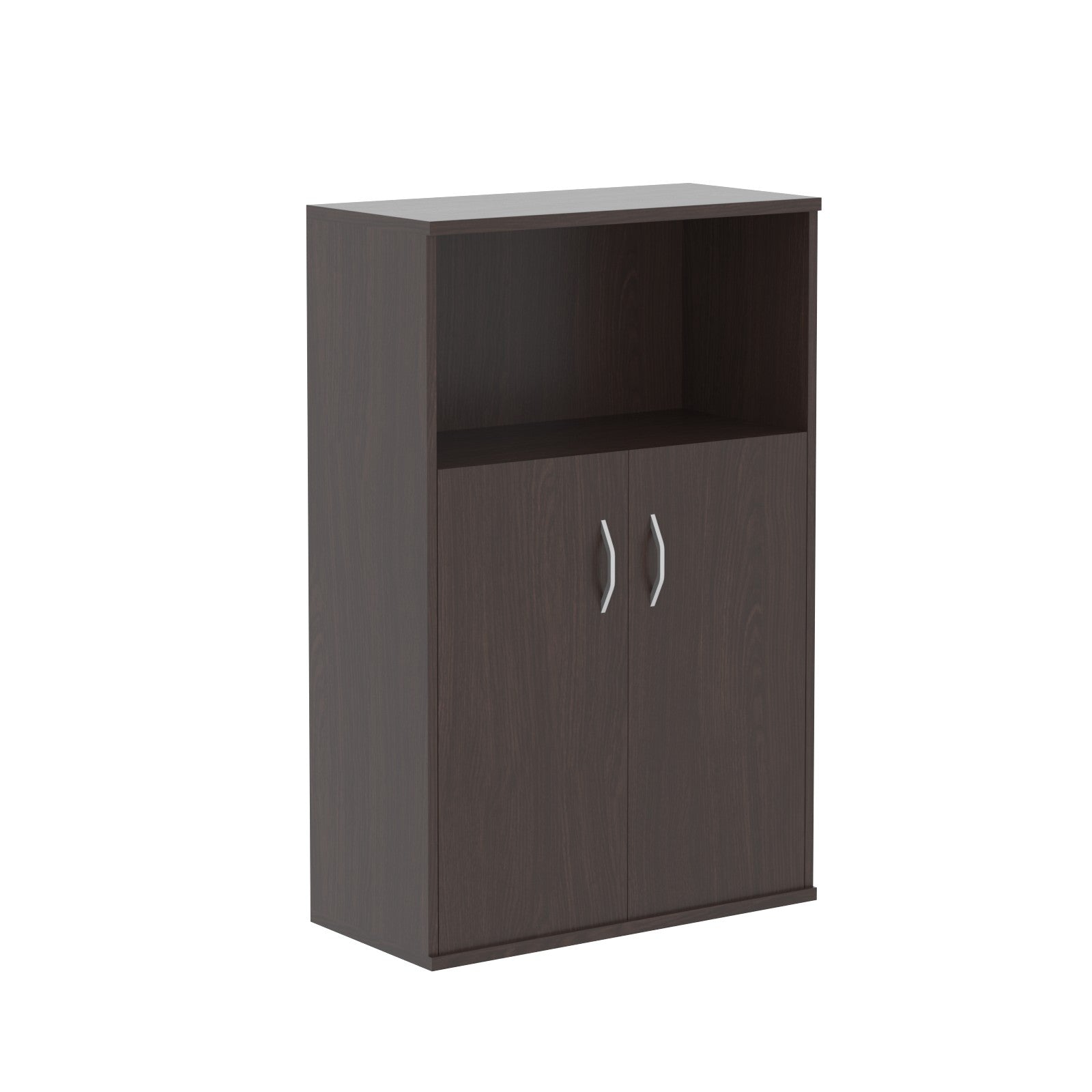 MEDIUM HEIGHT CABINET, MADE IN E1 LAMINATE CHIPBOARD, WITH WOODEN SWING DOOR AND OPEN SHELF by Treejar | Souqify