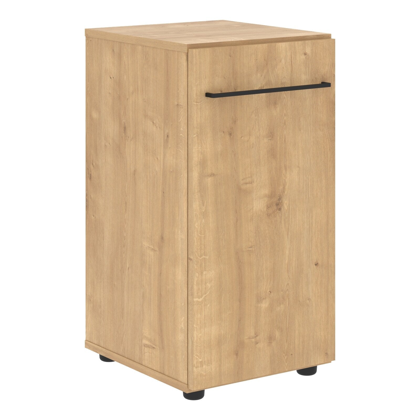 MEDIUM HEIGHT CABINET, MADE IN E1 LAMINATE CHIPBOARD, WITH WOODEN SWING DOOR by Treejar | Souqify