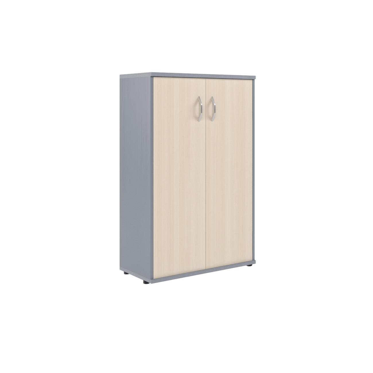 MEDIUM HEIGHT CABINET, MADE IN E1 LAMINATE CHIPBOARD, WITH WOODEN SWING DOORS by Treejar | Souqify