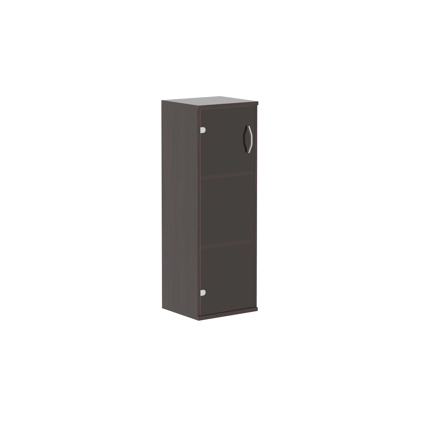 MEDIUM HEIGHT CABINET WITH GLASS SWING DOOR, MADE IN E1 LAMINATE CHIPBOARD by Treejar | Souqify