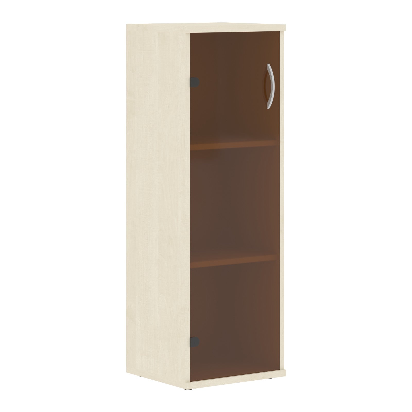 MEDIUM HEIGHT CABINET WITH GLASS SWING DOOR, MADE IN E1 LAMINATE CHIPBOARD by Treejar | Souqify